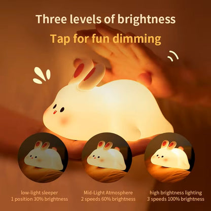 Limited💓 Adorable Rabbit-Shaped Silicone Night Light – Perfect for Kids and Cozy Homes