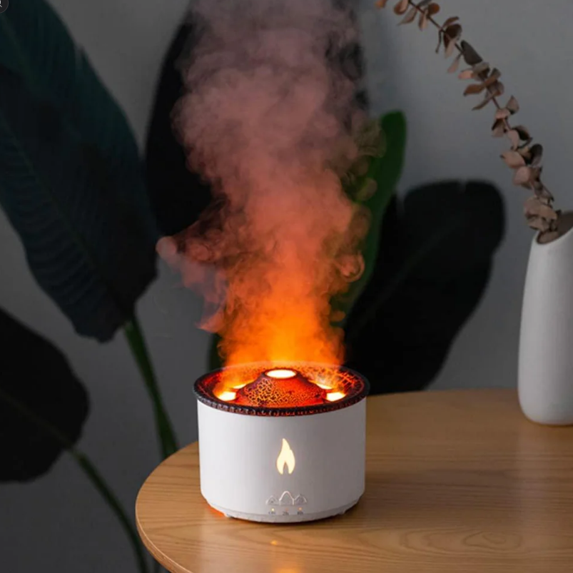 HomeBedBath™️ Volcano Flame Air Humidifier & Aroma Diffuser