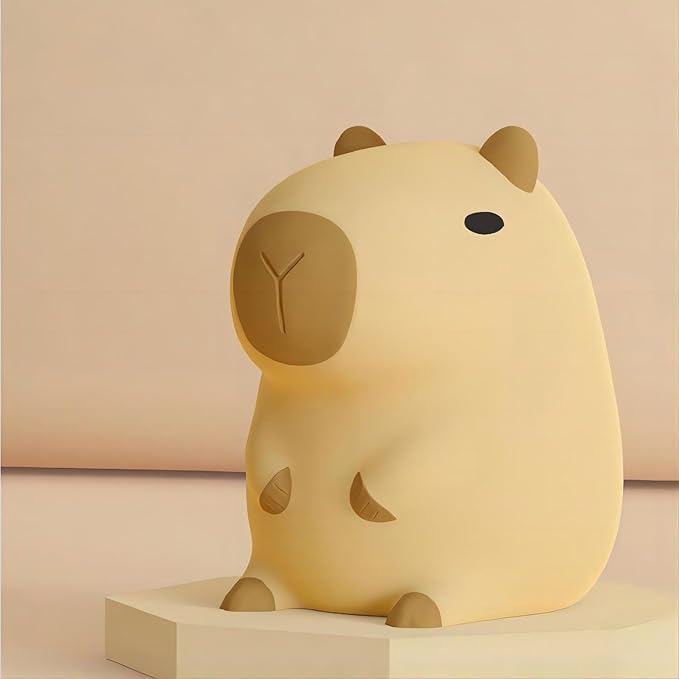 Limited💓HomeBedBath™ Capybara Kids Night Light – Cute Silicone Lamp with Touch Sensor and Timer Function