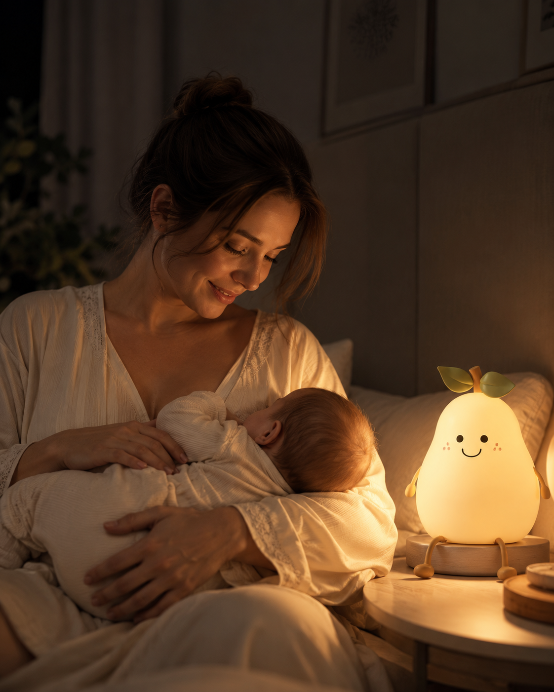 Limited💓 Pear Kids Night Light – Soft Silicone Lamp with Adjustable Brightness for Nursery
