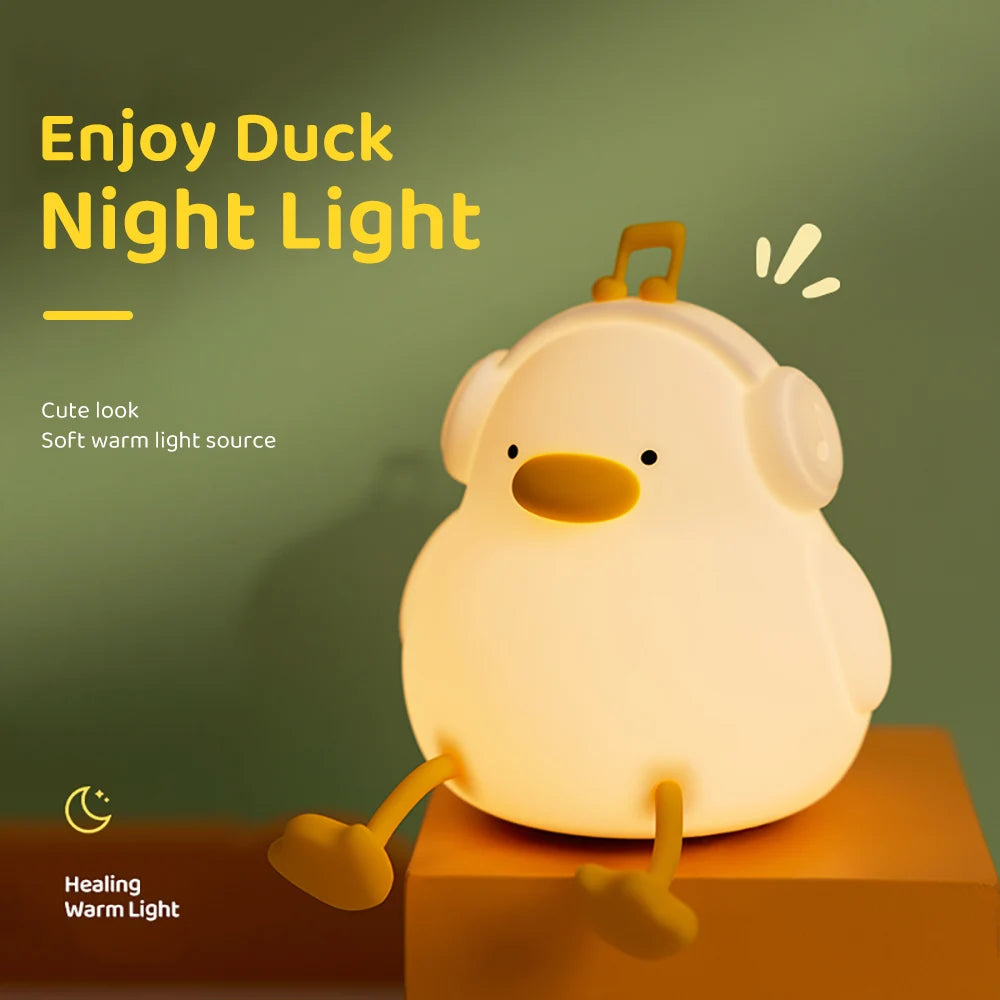 HomeBedBath™ Kids Night Light – LED Duck Lamp with Touch Sensor and USB Rechargeable