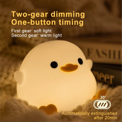 HomeBedBath™ Kids Night Light – LED Duck Lamp with Touch Sensor and USB Rechargeable