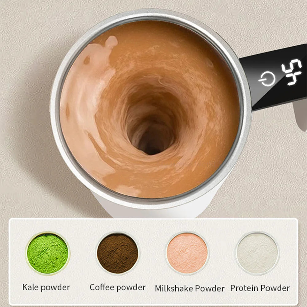 Portable Rechargeable Self-Stirring Mug