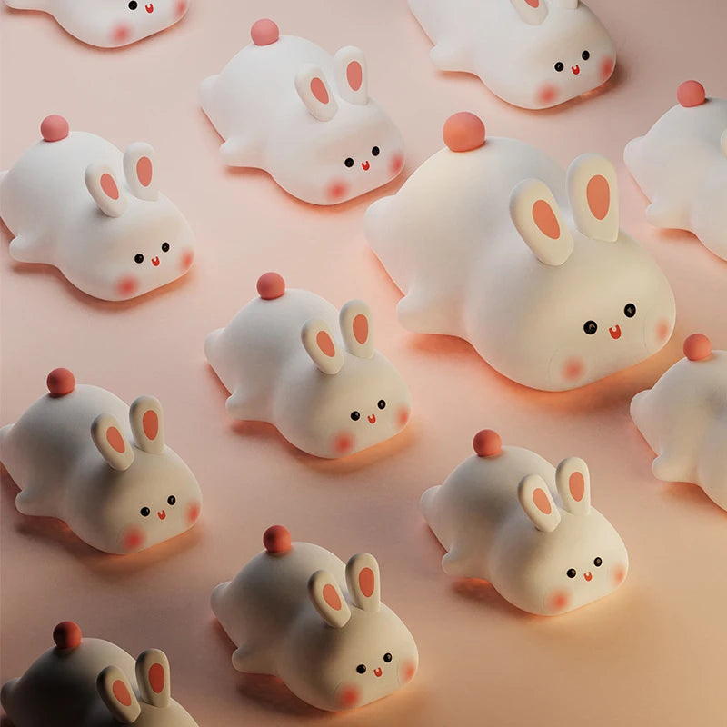 Limited💓 Adorable Rabbit-Shaped Silicone Night Light – Perfect for Kids and Cozy Homes