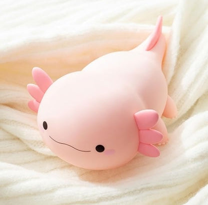 Limited💓 HomeBedBath™ Axolotl Kids Night Light – Portable Silicone Lamp with Adjustable Brightness