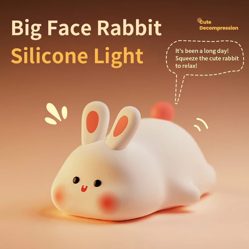 Limited💓 Adorable Rabbit-Shaped Silicone Night Light – Perfect for Kids and Cozy Homes