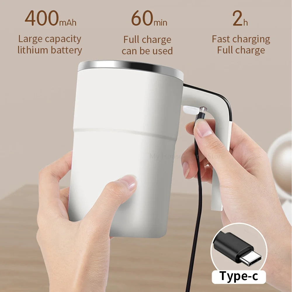 Portable Rechargeable Self-Stirring Mug