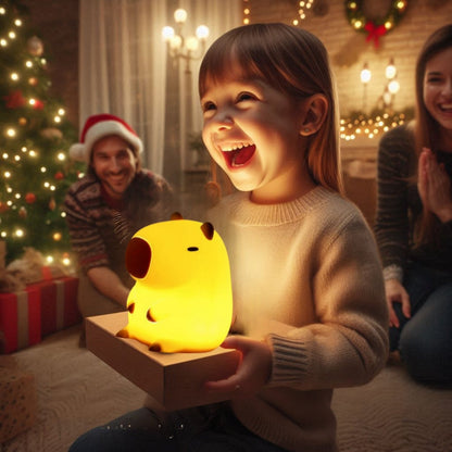 Limited💓HomeBedBath™ Capybara Kids Night Light – Cute Silicone Lamp with Touch Sensor and Timer Function